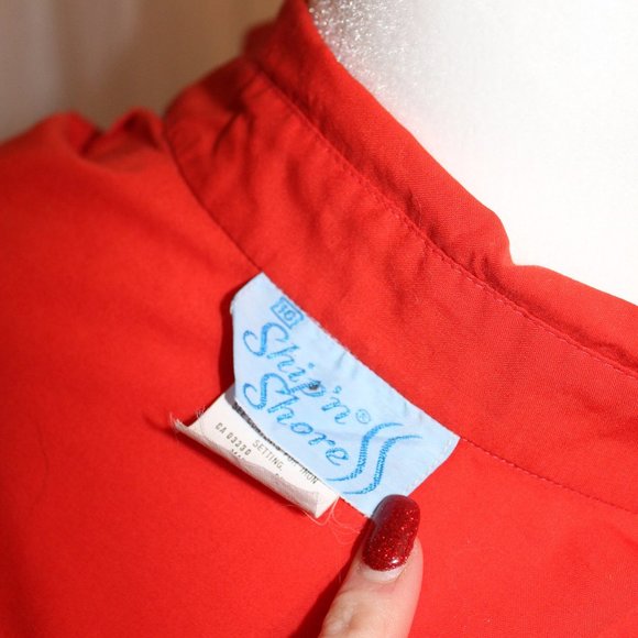 Vintage 1960s Ship n Shore Red Button down - Picture 6 of 6